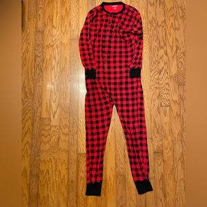 From Disney’s Epcot Canada little blue house onesie lumberjack pajamas XL